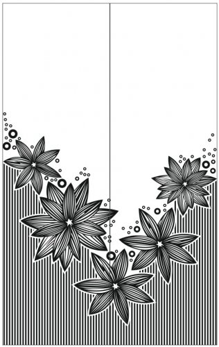Пескоструйный рисунок Цветы 1340